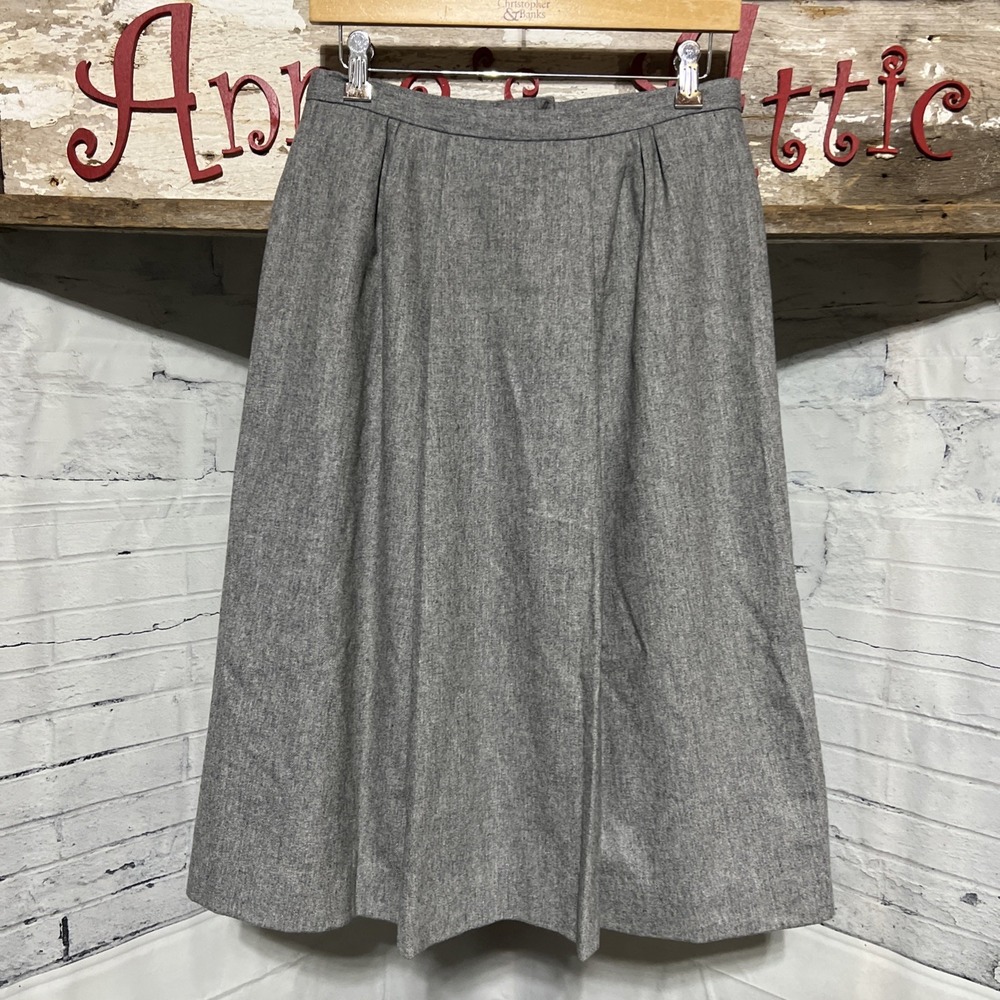 JH Collectibles Union USA Wool Blend Skirt Size 10 Gray Rockabilly Flare Skirt